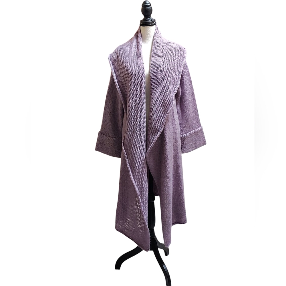Soft Surroundings Telluride Lilac Open Front Wool Mohair Cardigan Size M
